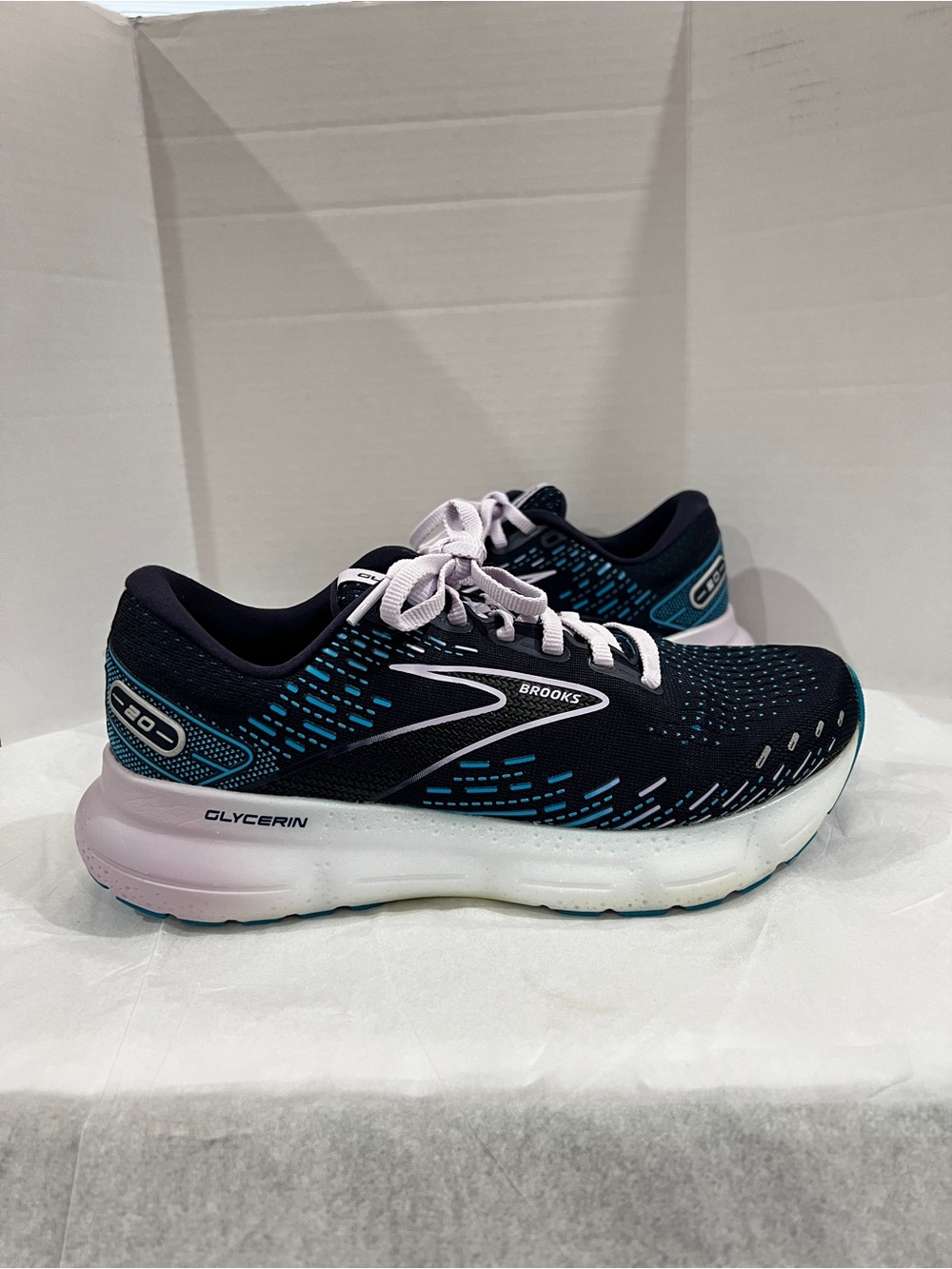 Brooks Women's Glycerin 20 Running Shoes Peacoat/Ocean/Lilac/Navy Size 8.5 Wide